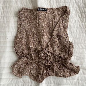 Shein Floral crop top